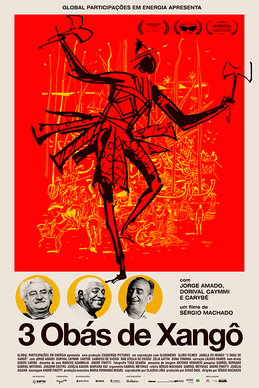 Cartaz de divulgação do filme 3 Obás de Xangô.