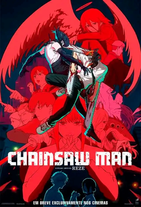 Cartaz de divulgação do filme Chainsaw Man - O Filme: Arco da Reze.
