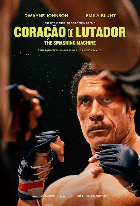Cartaz de divulgação do filme Coração de Lutador - The Smashing Machine.