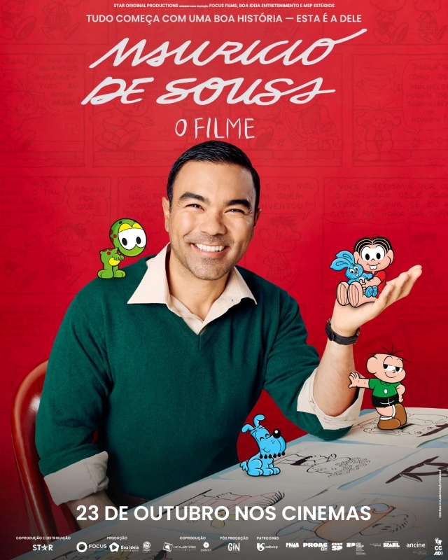 Cartaz de divulgação do filme Maurício de Souza — O Filme.