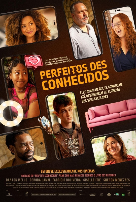 Cartaz de divulgação do filme Perfeitos Desconhecidos.