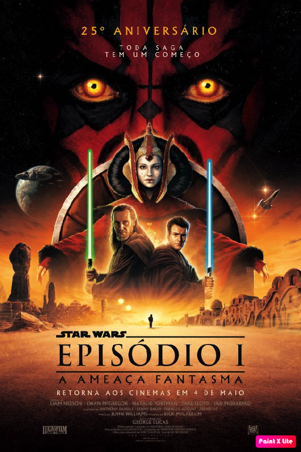 Cartaz do filme Star Wars: Episódio I: A Ameaça Fantasma.
