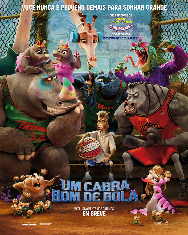 Cartaz de divulgação do filme "Um Cabra Bom de Bola".